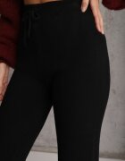 j&x Pantaloni negri tricotati Wide Leg călduroși Miosea
