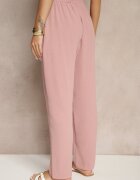 j&x Pantaloni roz cu bumbac croială largă talie înaltă Fanelithia