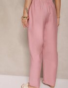 j&x Pantaloni Roz cu Bumbac decorate cu șnur Voreia