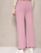 j&x Pantaloni roz cu croială largă High Waist cu zirconii și elastic în talie Loreitha