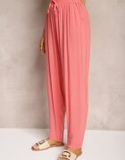 j&x Pantaloni Roz De Viscoză cu elastic în talie și cu picior conic Sumipaku