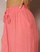 j&x Pantaloni Roz De Viscoză cu elastic în talie și cu picior conic Sumipaku