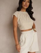 j&x Pantaloni scurți Basic Bej cu In și Viscoză Kolurea
