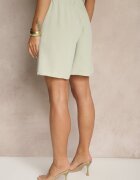 j&x Pantaloni scurți Verzi Deschis din Bumbac High Waist Decorate cu Șnur Talanisse