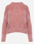 j&x Pulover Basic Oversize din tricot chenilă cu lână Mirietha Roz închis