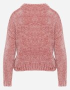 j&x Pulover Basic Oversize din tricot chenilă cu lână Mirietha Roz închis