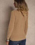 j&x Pulover Bej închis cu Lână cu Manșete striate Furrive