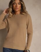 j&x Pulover Bej închis cu Lână cu Manșete striate Furrive