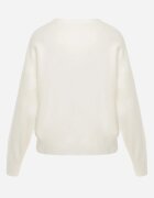 j&x Pulover casual cu lână și bumbac cu broderii de inimioare în față Veroni Bej deschis