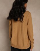 j&x Pulover Clasic Maro cu Lână și Bumbac Fără Decorațiuni Neandia