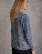 j&x Pulover cu bumbac și inimioare Veliko Albastru