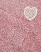 j&x Pulover cu bumbac și inimioare Veliko Roz