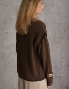 j&x Pulover cu bumbac și lână decorat cu cusături pe margini Lavail Maro