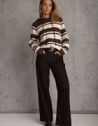 j&x Pulover cu glugă din tricot cu lână și bumbac Edelmi Maro