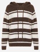 j&x Pulover cu glugă din tricot cu lână și bumbac Edelmi Maro