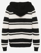 j&x Pulover cu glugă din tricot cu lână și bumbac Edelmi Negru
