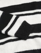 j&x Pulover cu glugă din tricot cu lână și bumbac Edelmi Negru