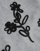 j&x Pulover cu lână bumbac și broderie cu flori Delfa Gri