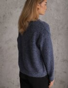 j&x Pulover cu lână bumbac și broderie florală Adetna Bleumarin