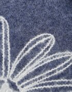 j&x Pulover cu lână bumbac și broderie florală Adetna Bleumarin