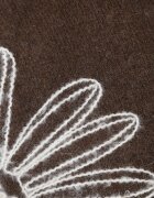 j&x Pulover cu lână bumbac și broderie florală Adetna Maro