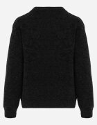 j&x Pulover cu lână bumbac și broderie florală Adetna Negru