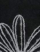 j&x Pulover cu lână bumbac și broderie florală Adetna Negru