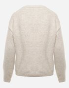 j&x Pulover cu lână bumbac și broderie florală Merisse Bej deschis