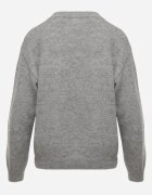 j&x Pulover cu lână bumbac și broderie florală Merisse Gri deschis