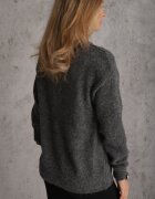 j&x Pulover cu lână bumbac și broderie florală Merisse Gri închis