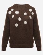 j&x Pulover cu lână bumbac și broderie florală Merisse Maro