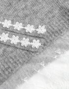 j&x Pulover cu lână cu finisaj din dantelă și guler tip choker Astira Gri