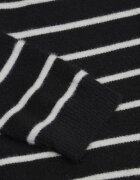 j&x Pulover cu lână în dungi Basic Margela Negru