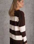 j&x Pulover cu lână în dungi largi Gordaina Maro