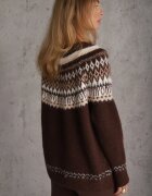 j&x Pulover cu lână și bumbac cu motiv norvegian Aahtela Maro