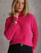 j&x Pulover cu lână și cu guler înalt Deomiora Fucsia