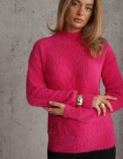 j&x Pulover cu lână și cu guler înalt Deomiora Fucsia