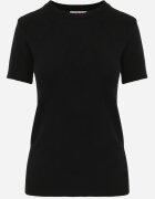 j&x Pulover cu mânecă scurtă din vâscoză cu inimi minimaliste Celesa Negru