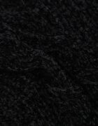 j&x Pulover de iarnă cu manșete elastice și model împletit cu bumbac Jaspis Negru