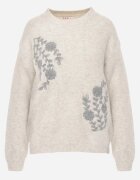 j&x Pulover de iarnă cu motiv floral cu lână Karmira Bej