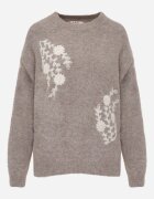 j&x Pulover de iarnă cu motiv floral cu lână Karmira Bej închis