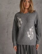j&x Pulover de iarnă cu motiv floral cu lână Karmira Gri