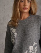 j&x Pulover de iarnă cu motiv floral cu lână Karmira Gri
