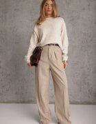 j&x Pulover de iarnă din lână oversize Beliossa Bej deschis