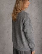 j&x Pulover de iarnă din lână oversize Beliossa Gri