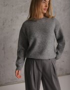 j&x Pulover de iarnă din lână oversize Beliossa Gri