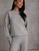 j&x Pulover de iarnă din lână oversize Beliossa Gri deschis