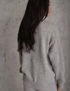 j&x Pulover de iarnă din lână oversize Beliossa Gri deschis