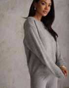 j&x Pulover de iarnă din lână oversize Beliossa Gri deschis