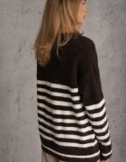j&x Pulover de iarnă în dungi cu lână Oversize Feoriada Maro